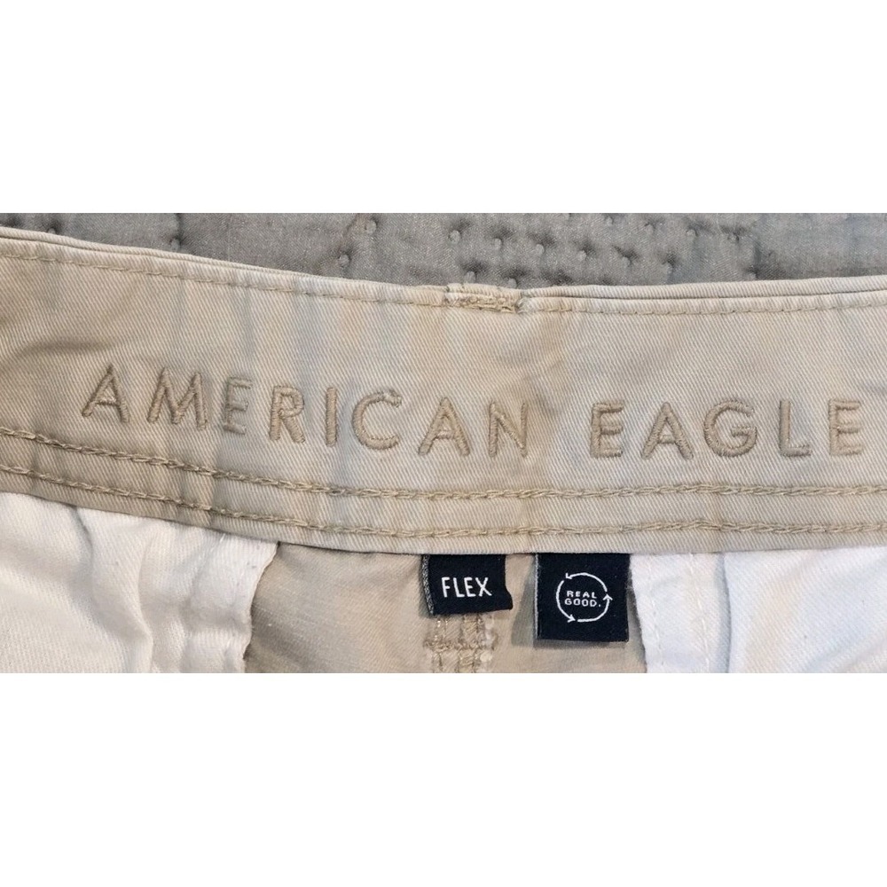 American Eagle Outfitters Cargo Shorts Mens 32 Beige Flex Canvas 10 Inseam - Picture 4 of 11